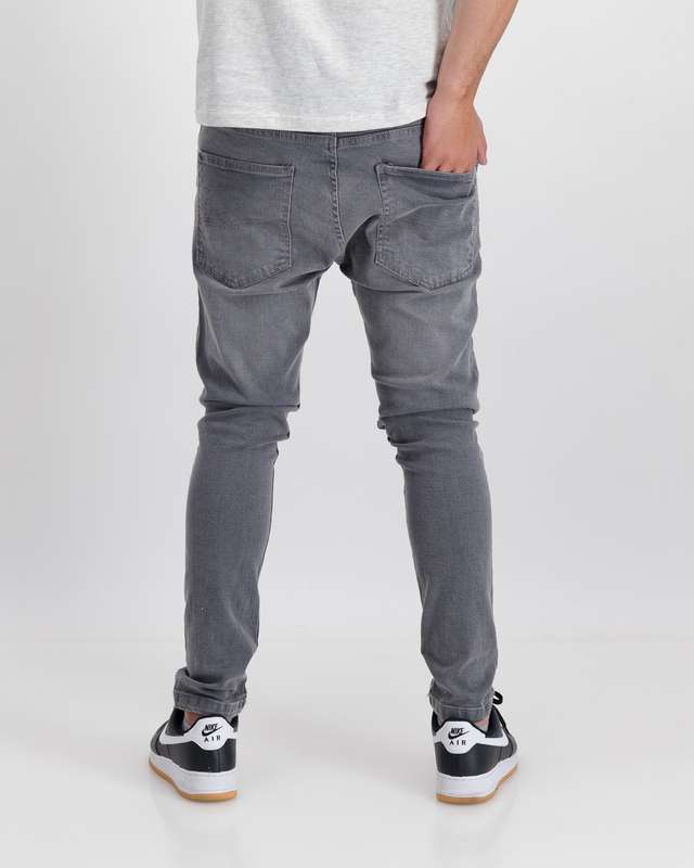 Brave Soul Long Length Skinny Fit Jeans - Grey (34)