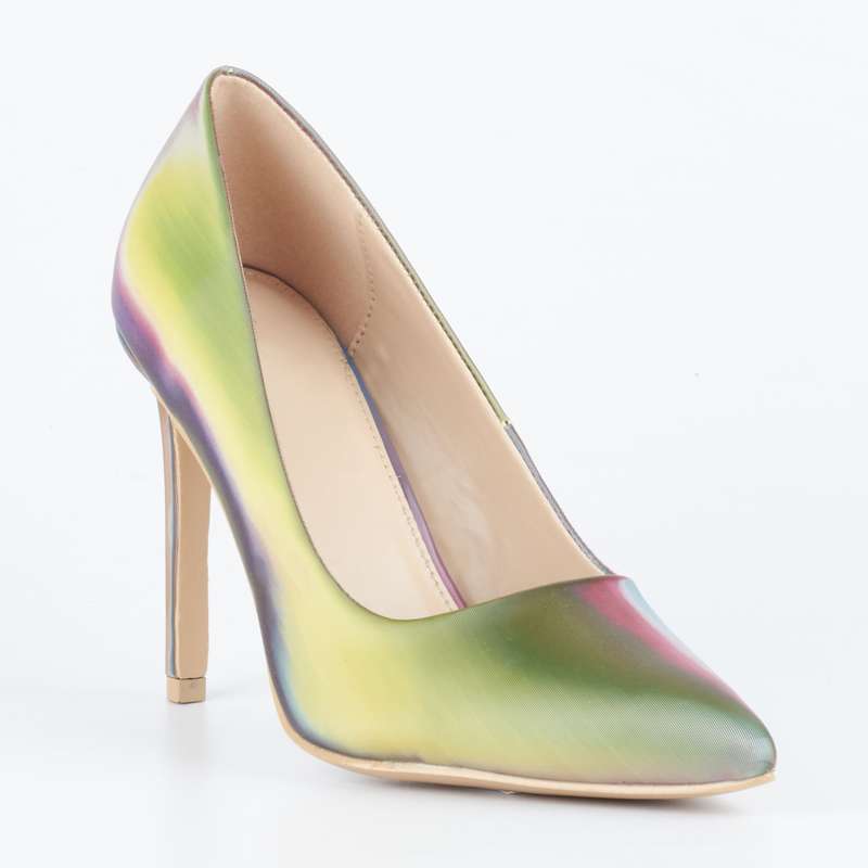 Miss Black Threedee Stiletto Court - Green (8)