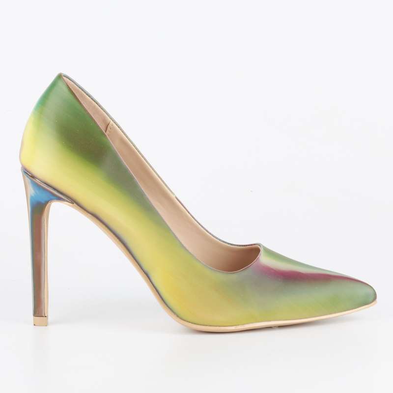 Miss Black Threedee Stiletto Court - Green (8)