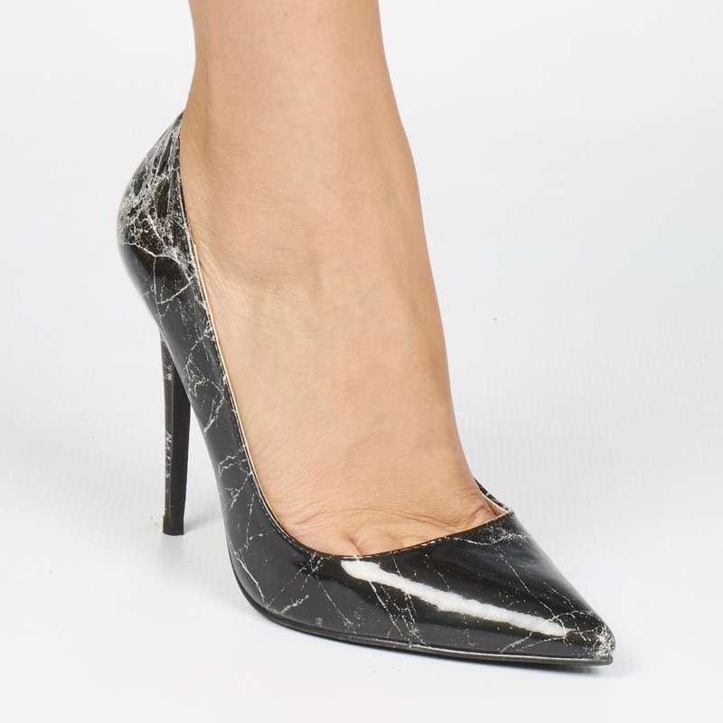 Miss Black Granite Stiletto Court - Black (8)