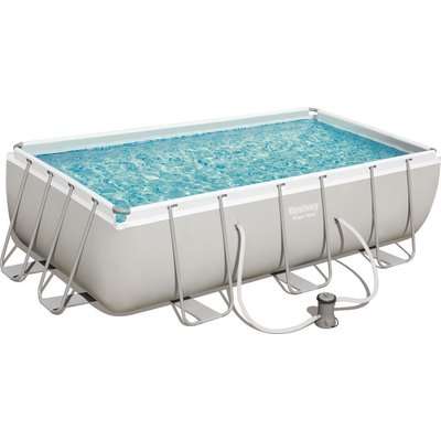 Bestway Power Steel Rectangular Frame Pool Set  (4.04 x 2.01 x 1.00m)