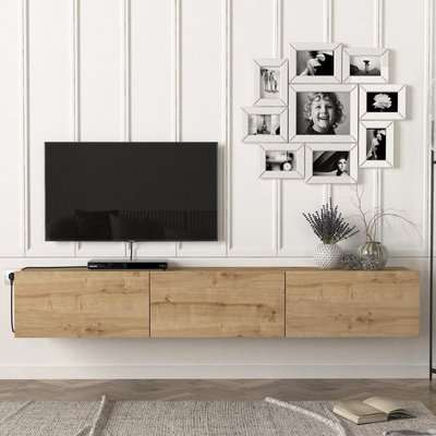 Homemark Armoire's Damla Floating TV Stand (Walnut)
