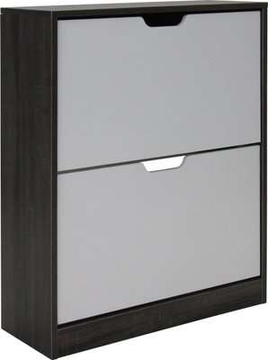 Fine Living 2 Tier Case Cabinet (Grey) (Sonoma Oak)