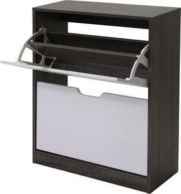 Fine Living 2 Tier Case Cabinet (Grey) (Sonoma Oak)