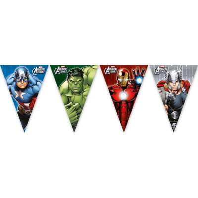 Avengers Power Multihero - Triangle Flag Banner