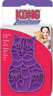 KONG Cat ZoomGroom Grooming Tool (Purple)
