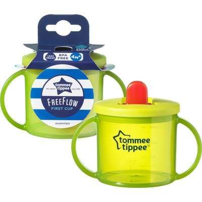 Tommee Tippee - Essentials Free Flow First Cup (4 Months + | 190ml | Supplied Colour May Vary)