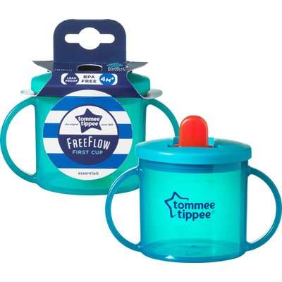 Tommee Tippee - Essentials Free Flow First Cup (4 Months + | 190ml | Supplied Colour May Vary)