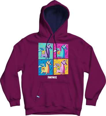 Fortnite Unillama Grid Teen Hoodie (Plum)(13-14)