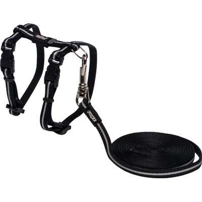 Rogz AlleyCat Reflective Breakaway Safeloc Buckle Cat H-Harness and Lead Combination - Extra Small 8