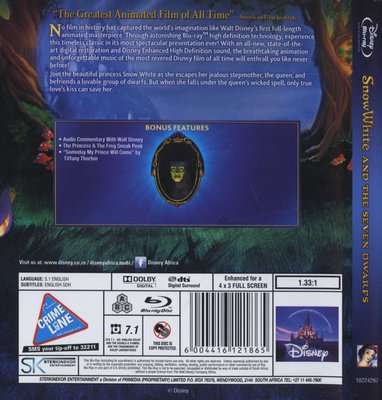 Snow White And The Seven Dwarfs - (1937) (Blu-ray disc)