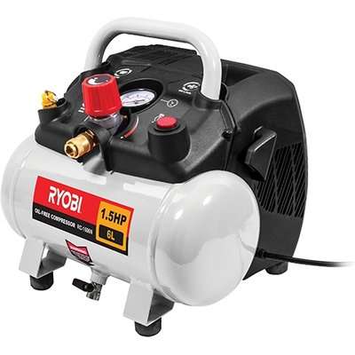 Ryobi Compressor 6l 1,5hp Portable Oil-less