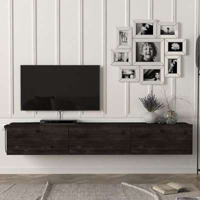 Homemark Armoire's Damla Floating TV Stand (Dark Brown)