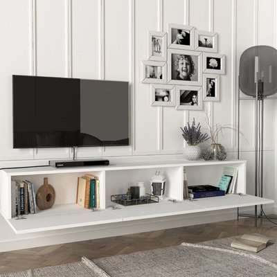 Homemark Armoire's Damla Floating TV Stand (Dark Brown)