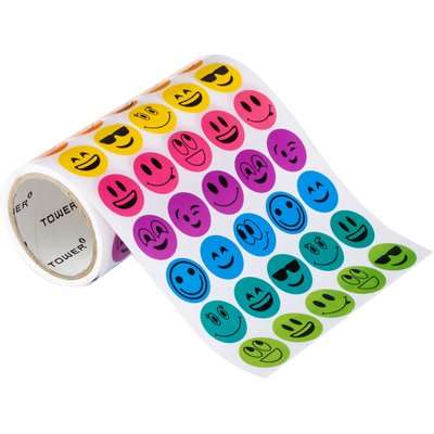 Tower Reward Range - Faces Value Roll (Mixed Colours)(1000 Stickers)