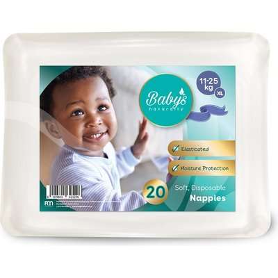 Baby's Naturally Disposable Nappies (XL | 11-25kg)(20 Pack)