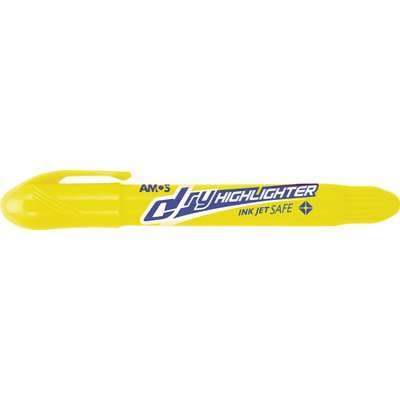 Amos Dry Highlighter Twist-Up - Yellow (Box of 12)
