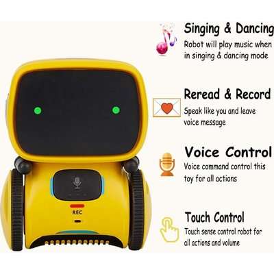 Homemark Smart Voice Controlled Robot (Yellow)