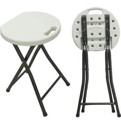 Bushtec HDPE Folding Stool (White)