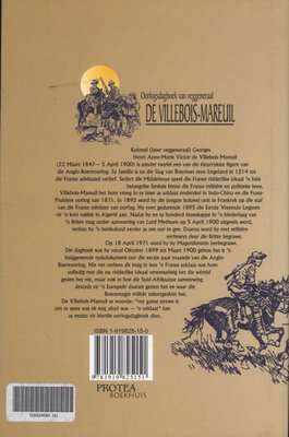 Oorlogsdagboek van veggeneraal De Villebois-Mareuil (Afrikaans, Hardcover)
