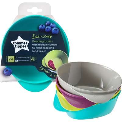 Tommee Tippee - Explora Easy Scoop Bowls (Supplied Colour May Vary | 4 Pack)