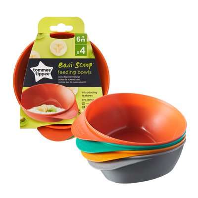 Tommee Tippee - Explora Easy Scoop Bowls (Supplied Colour May Vary | 4 Pack)