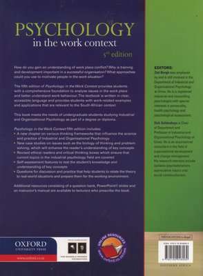 Psychology In The Work Context (Paperback, 5th Revised edition)