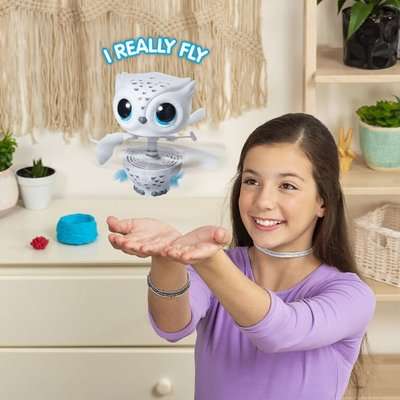 Owleez Interactive Baby Owl (White)