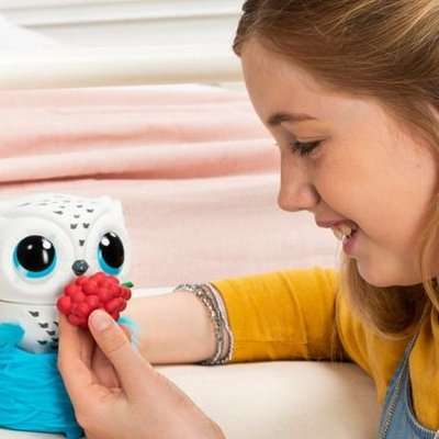 Owleez Interactive Baby Owl (White)