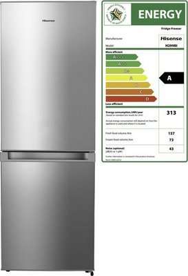 Hisense 230L Combi Fridge/Freezer (Inox) - Use Coupon Code FESTIVEDEAL and Save R250 at Checkout