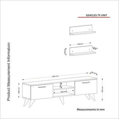 Homemark Armoire's Geacles TV Unit (Marble Look and White)