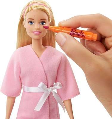 Barbie Face Mask Spa Day Playset (Blonde Hair)