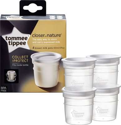 Tommee Tippee - Closer to Nature Milk Storage Pots (4PK)
