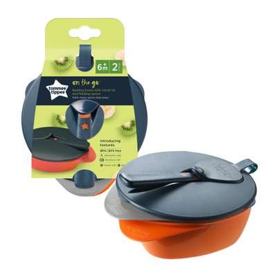 Tommee Tippee - Explora Feeding Bowl with Lid (6 Months + | Supplied Colour May Vary | 2 Bowls)