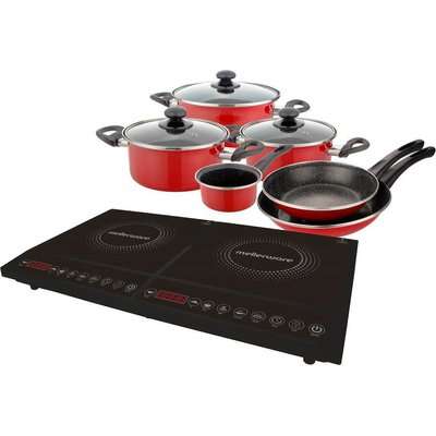 Mellerware Capri - Induction Cooker and Pot Pack (10 Piece Set)(3000W)(Black)