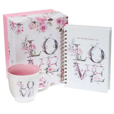 Love Journal and Mug Boxed Gift Set for Women