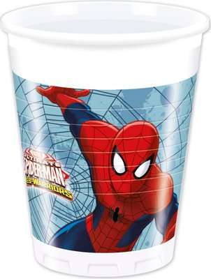 Ultimate Spiderman Web Warriors - 8 Plastic Cups (200ml)