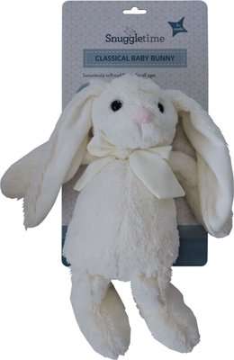 Snuggletime Classical Baby Bunny Toy (White)