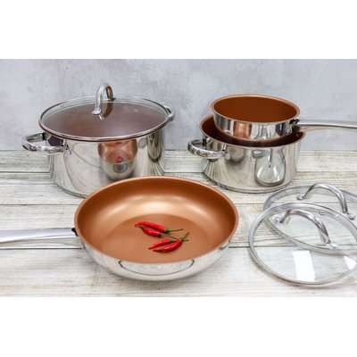 Legend Retro Chef Non-Stick Stainless Steel Set (7 Piece)
