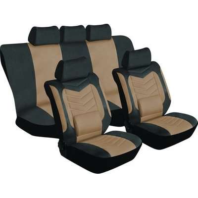 Stingray Grandeur Full Car Seat Cover Set (11 Piece) (Tan)
