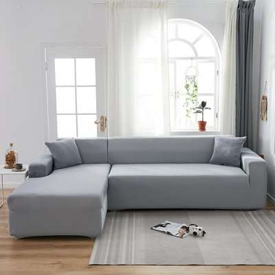 Fine Living - L Shape Couch Cover (Grey)