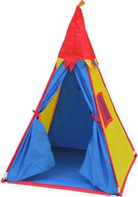 Jeronimo Teepee Tent (Red, Blue & Yellow)
