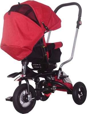 Little Bambino Trendsetter 5 in 1 Canopy Kids Tricycle (Ages 1-6)(Red)