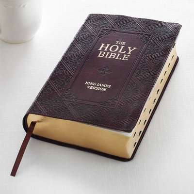 KJV Giant Print Standard Red Letters with Thumb-Indexing Brown (Leather / fine binding, Speciality e