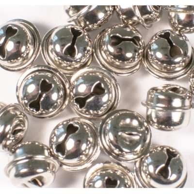 Dala Round Bells Ornaments (30mm)(Pack of 2)(Silver)
