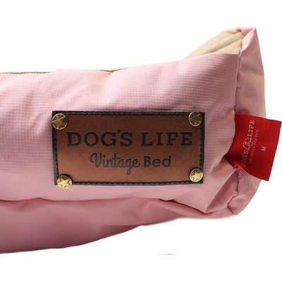 Dog's Life Vintage Lounger Waterproof Summer Bed (Pink)