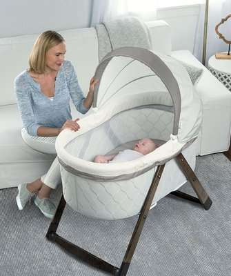 Ingenuity FoldAway Rocking Wood Bassinet - Carrington