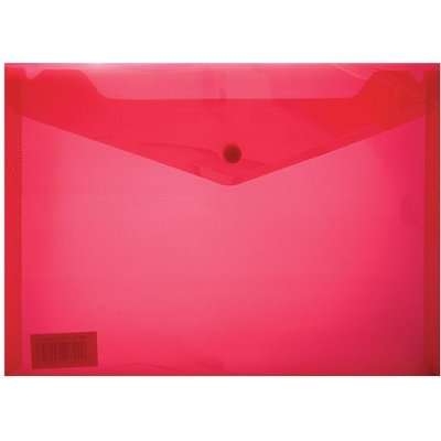 Treeline A5 PVC Carry Folder with Stud - Red (180 micron)(12 Pack)