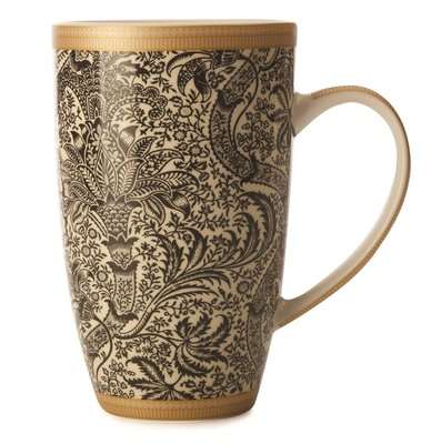 Maxwell & Williams William Morris Seaweed Coupe Mug (420ml) (Black)