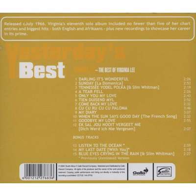 The Best Of Virginia Lee (CD)